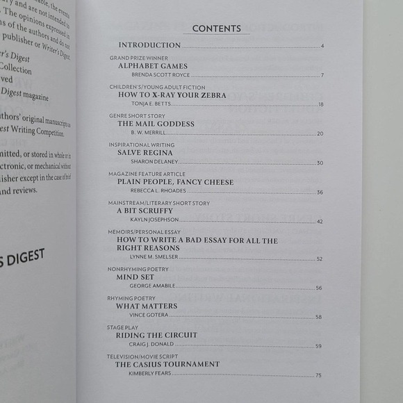 3 Books Writer's Digest Competition Collection 2012 2013 2015 81 82 84 - Picture 4 of 11